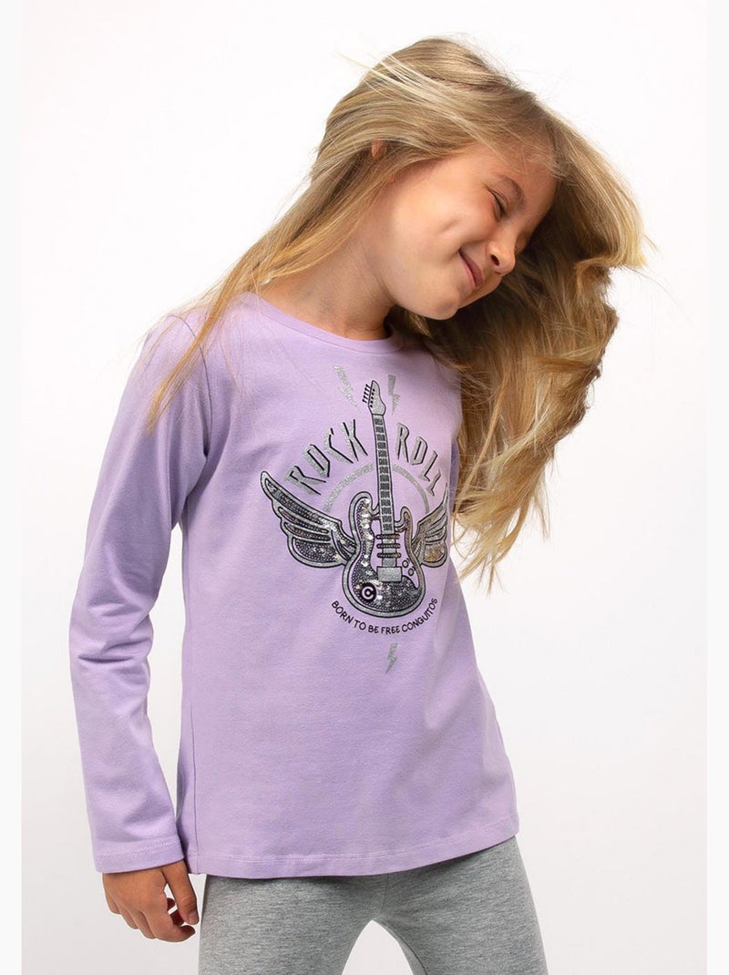 T-shirt conguitos Mauve lilas - Kiabi