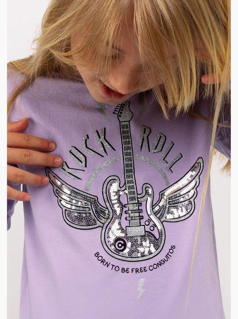 T-shirt conguitos Mauve lilas - Kiabi