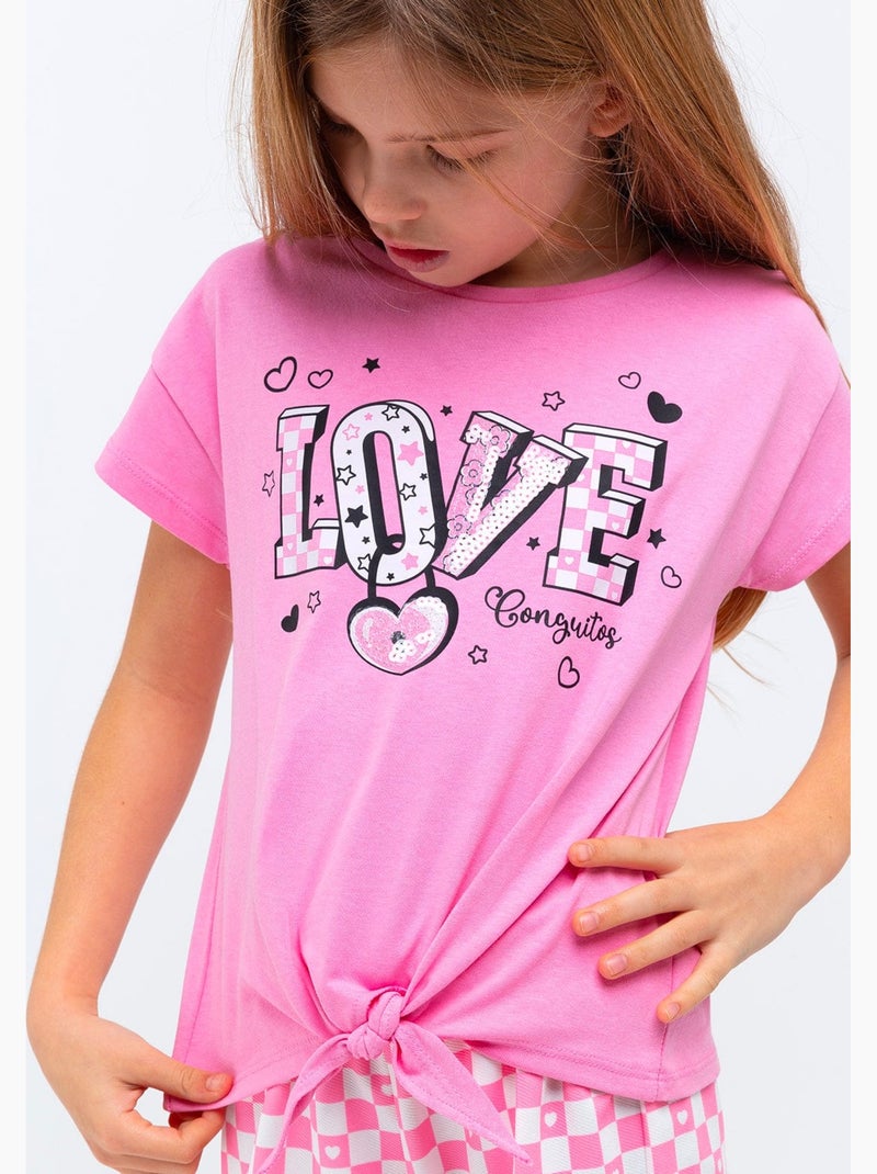 T-shirt conguitos Rose - Kiabi