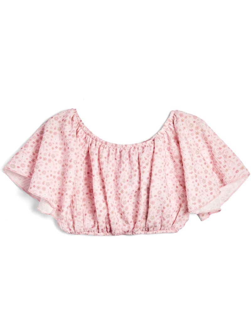 T-shirt conguitos top shoulder Rose - Kiabi