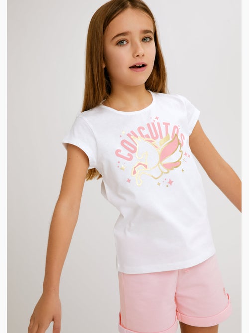T-shirt conguitos unicorn - Kiabi