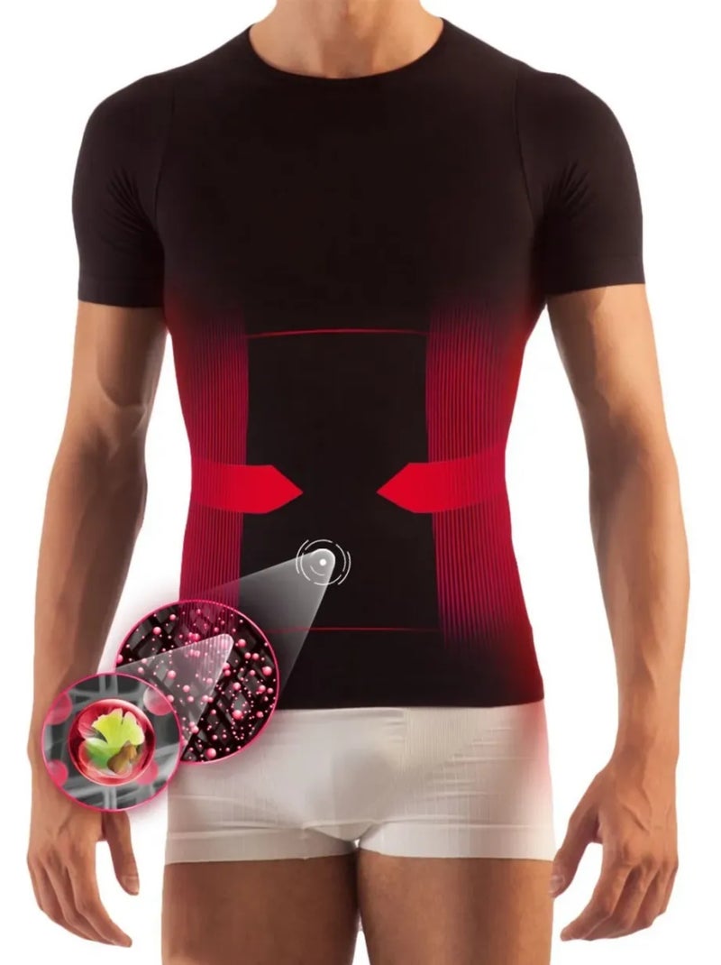 T-shirt correcteur minceur Noir - Kiabi