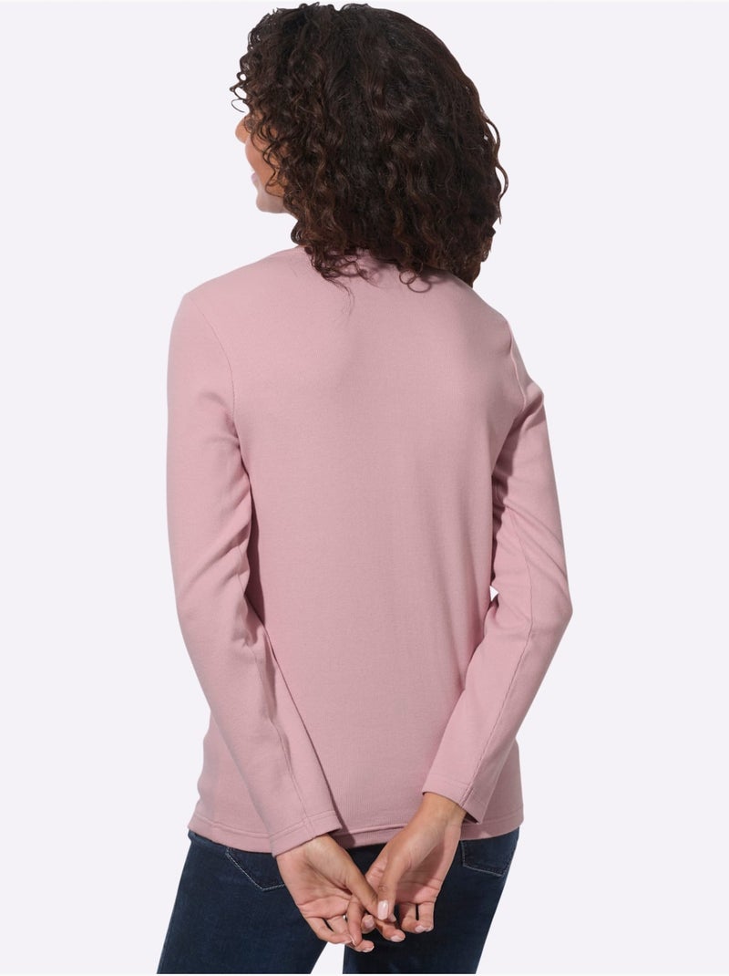 T-shirt côtelé - taille standard - witt Rose - Kiabi