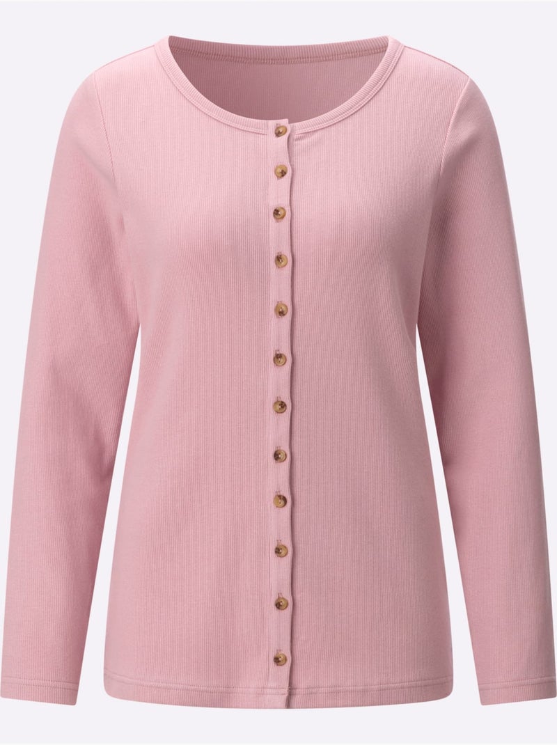 T-shirt côtelé - taille standard - witt Rose - Kiabi