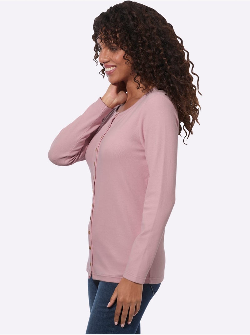 T-shirt côtelé - taille standard - witt Rose - Kiabi
