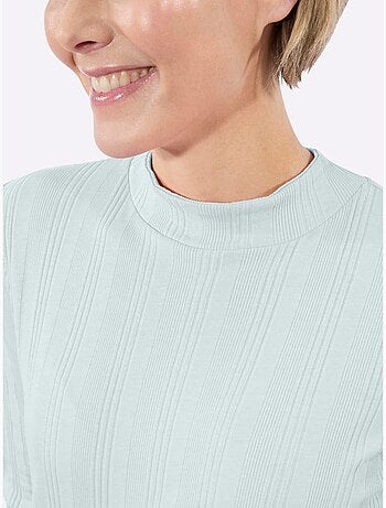 T-shirt côtelé 95% coton - taille standard - witt