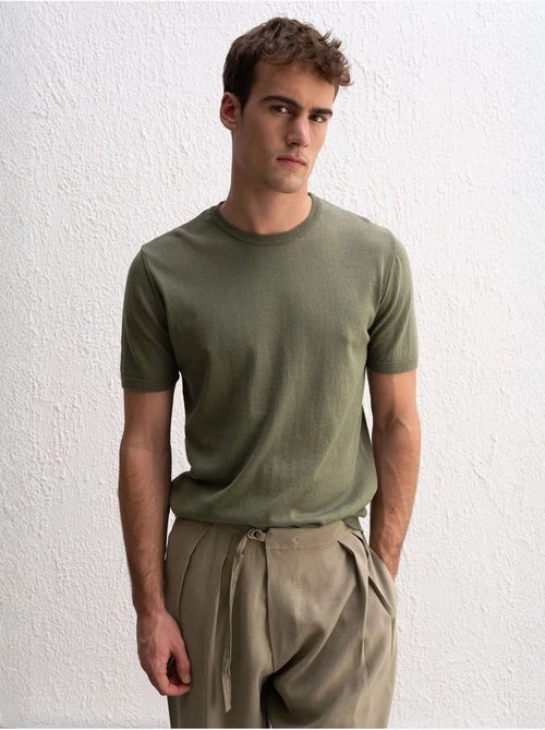 T-shirt côtelé à col rond pour homme giesto - Kiabi T-shirt côtelé à col rond pour homme giesto - Kiabi