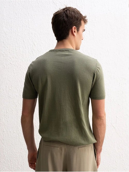T-shirt côtelé à col rond pour homme giesto - Kiabi T-shirt côtelé à col rond pour homme giesto - Kiabi