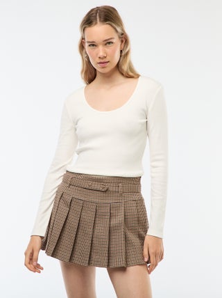 T-shirt côtelé à manches longues