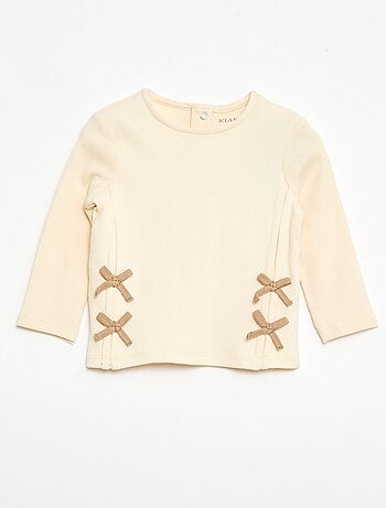 T-shirt côtelé à rayures