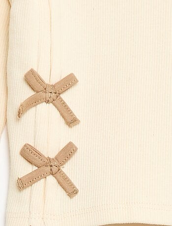 T-shirt côtelé à rayures