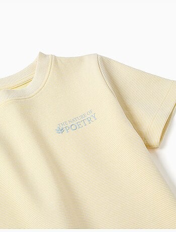 T-shirt côtelé avec imprimé Poetry