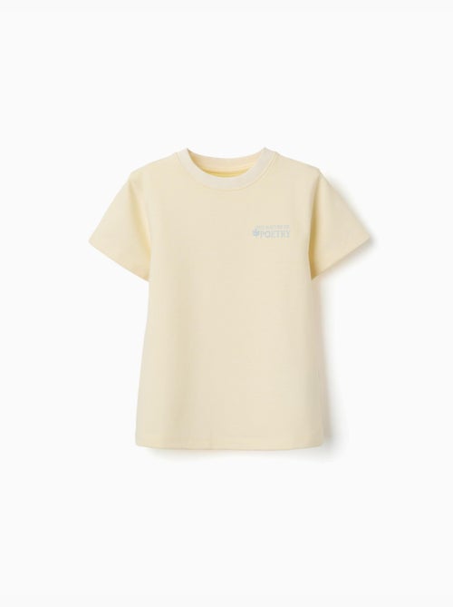 T-shirt côtelé avec imprimé Poetry - Kiabi T-shirt côtelé avec imprimé Poetry - Kiabi