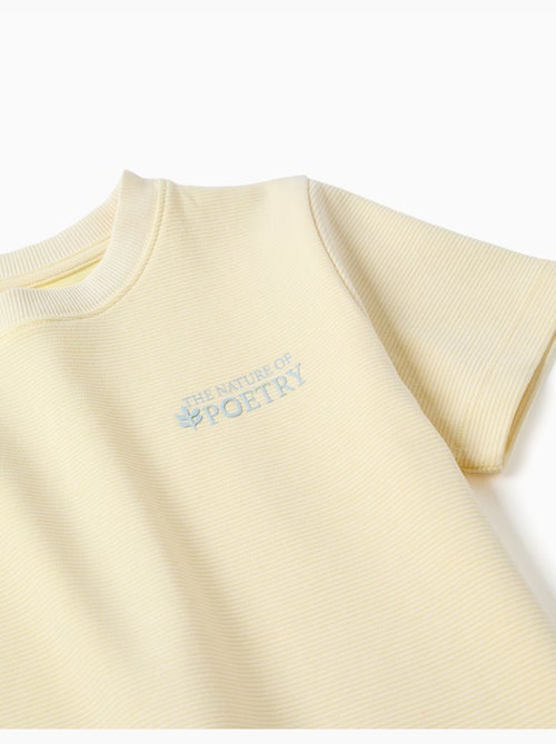T-shirt côtelé avec imprimé Poetry - Kiabi T-shirt côtelé avec imprimé Poetry - Kiabi