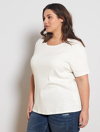 T-shirt côtelé - Kiabi