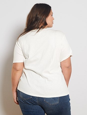 T-shirt côtelé - Kiabi