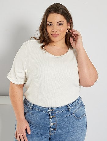 T-shirt côtelé