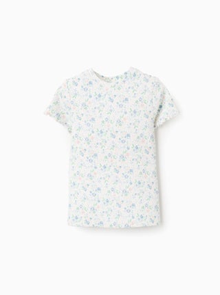 T-shirt Côtelé Floral
