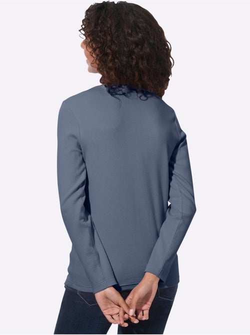 T-shirt côtelé qualité jersey côtelée facile à entretenir - taille standard - witt - Kiabi