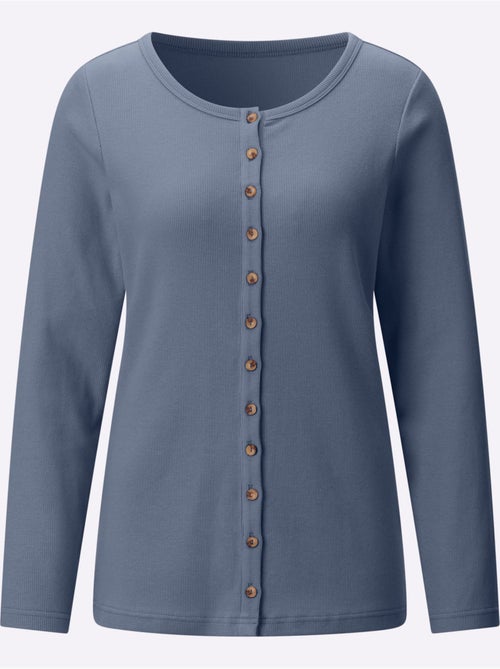 T-shirt côtelé qualité jersey côtelée facile à entretenir - taille standard - witt - Kiabi