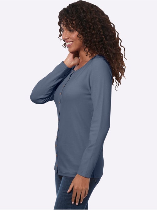 T-shirt côtelé qualité jersey côtelée facile à entretenir - taille standard - witt - Kiabi