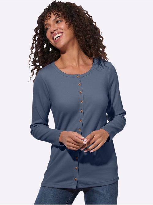T-shirt côtelé qualité jersey côtelée facile à entretenir - taille standard - witt - Kiabi