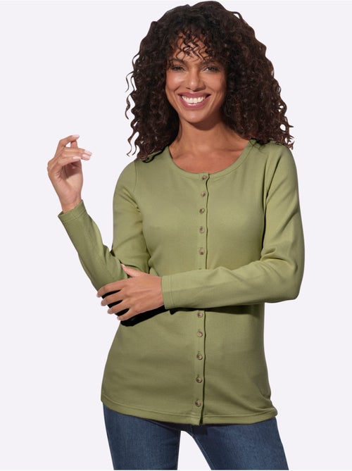 T-shirt côtelé qualité jersey côtelée facile à entretenir - taille standard - witt - Kiabi