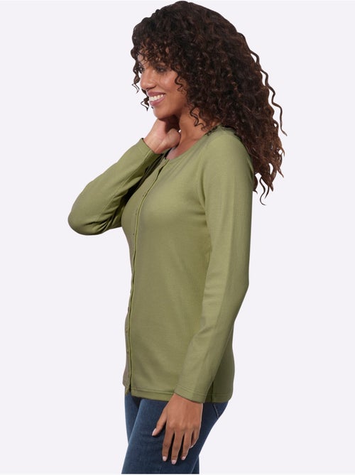 T-shirt côtelé qualité jersey côtelée facile à entretenir - taille standard - witt - Kiabi