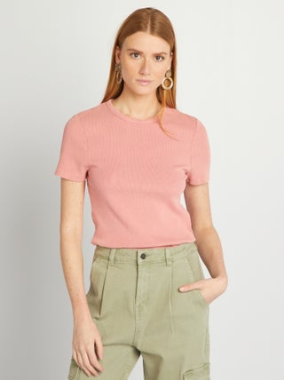 T-shirt côtelé