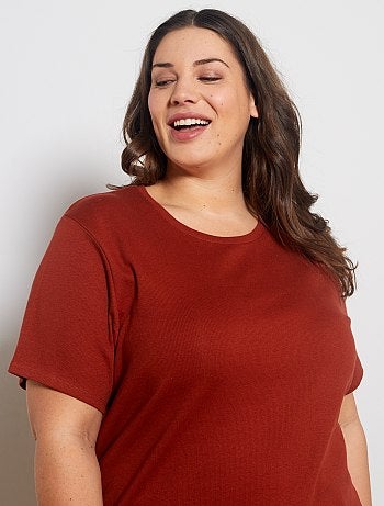 T-shirt côtelé - Kiabi