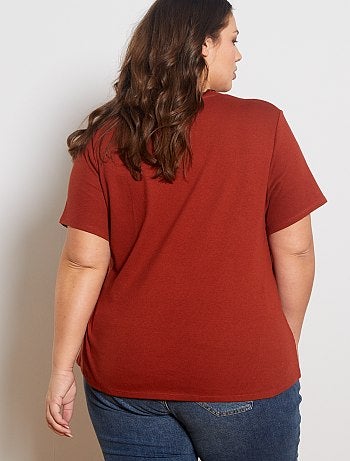 T-shirt côtelé - Kiabi