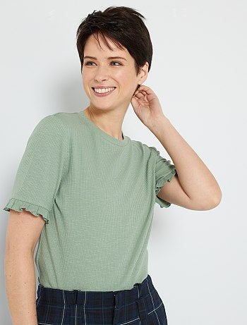 T-shirt côtelé