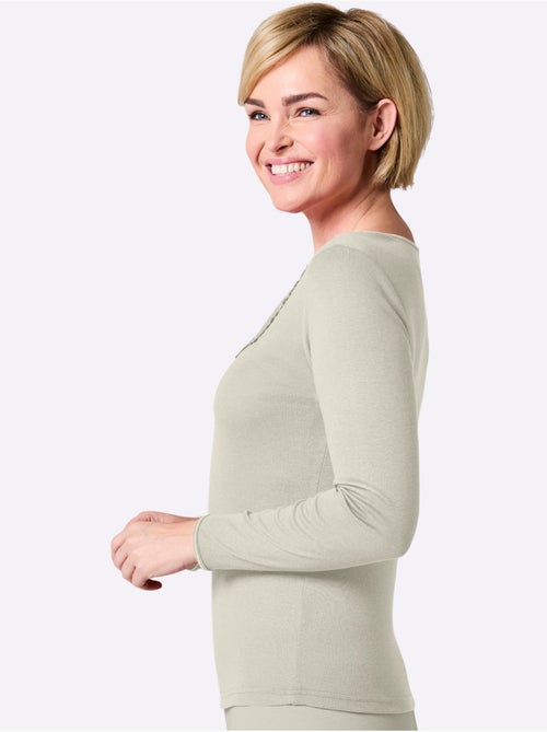 T-shirt côtes fines - taille standard - witt - Kiabi