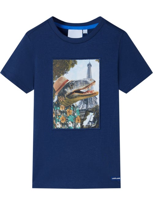 T-shirt coton 100% imprimé dinosaure voyageur encolure ronde - vidaxl - Kiabi T-shirt coton 100% imprimé dinosaure voyageur encolure ronde - vidaxl - Kiabi