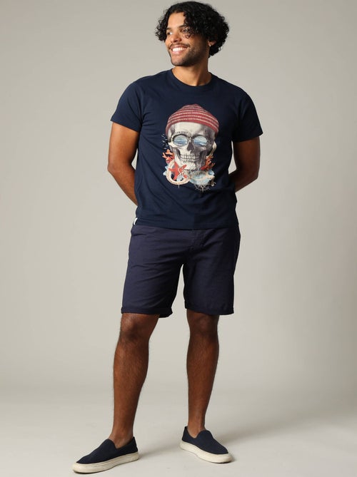 T-shirt coton à l'imprimé marin audacieux 'Deeluxe' - Kiabi