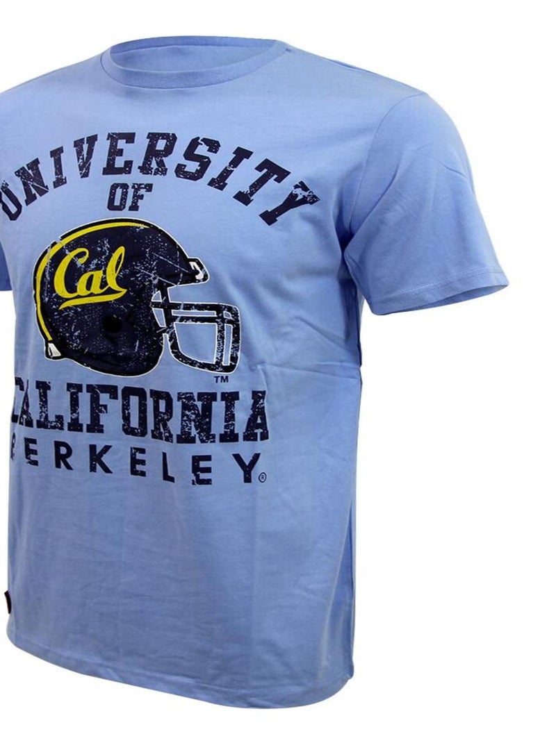 T-shirt coton 'American Freshman' 'Zach' Bleu - Kiabi