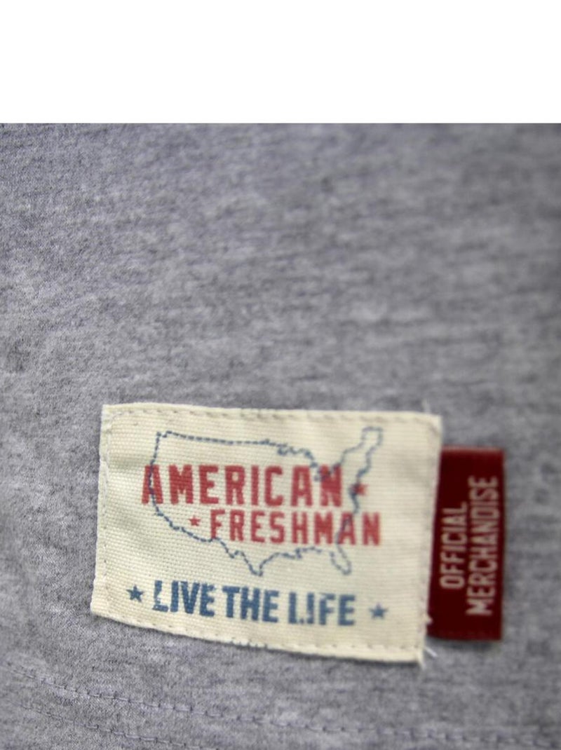 T-shirt coton 'American Freshman' 'Zach' Gris - Kiabi