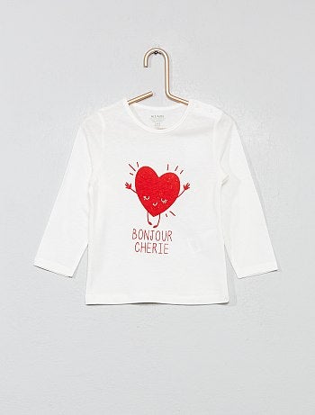 T-shirt coton bio 'éco-conception' - Kiabi