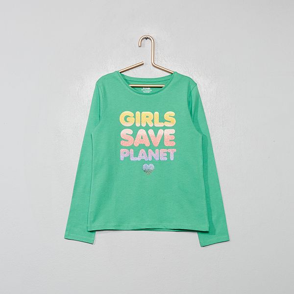t shirt vert fille