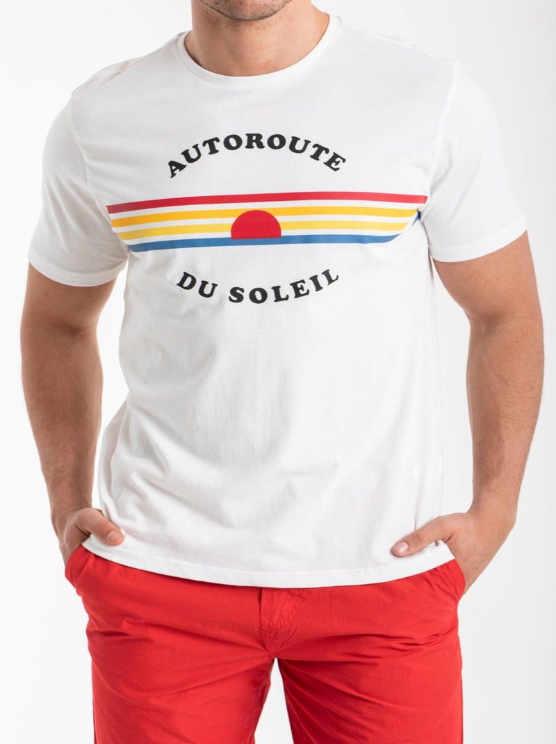 T-shirt coton bio GABYN 'Rica Lewis' Blanc - Kiabi
