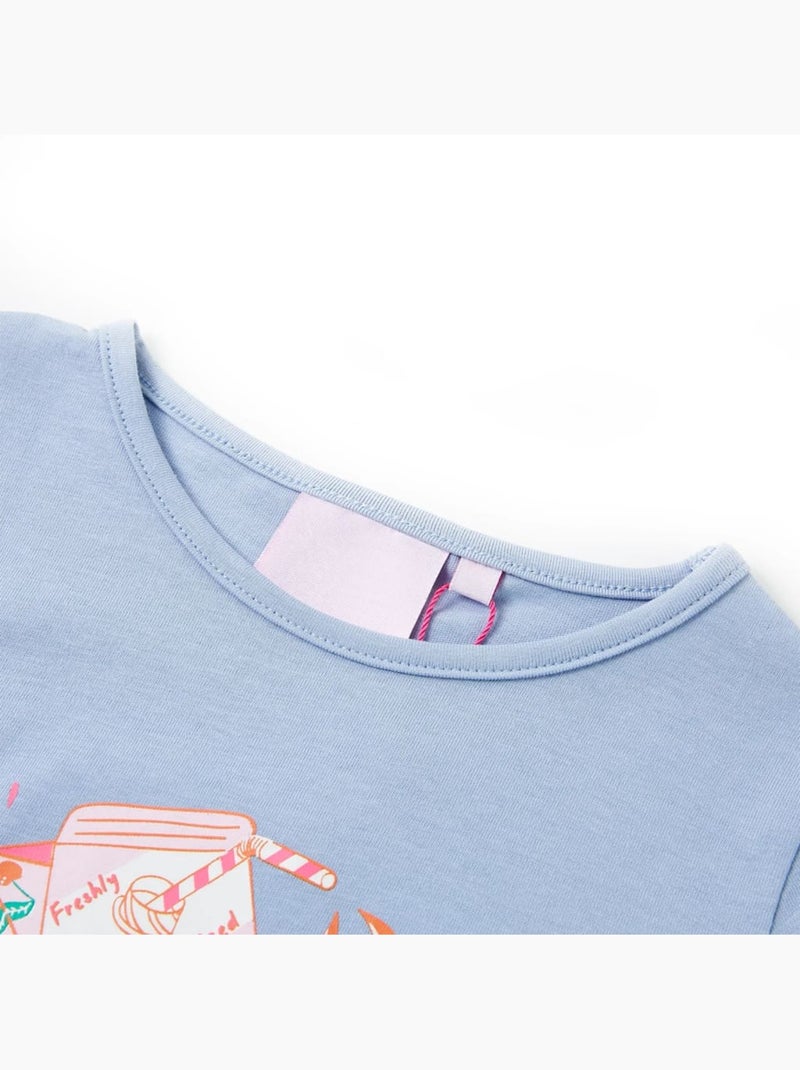 T-shirt coton col rond imprimé cerises 100% fruit - vidaxl Bleu - Kiabi