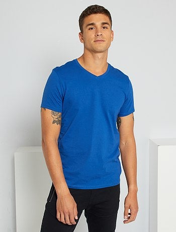 T-shirt coton col V