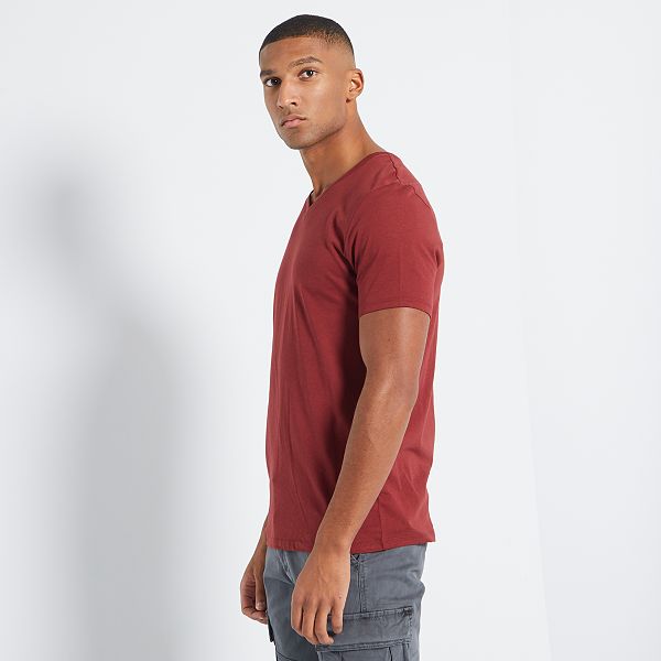 tee shirt bordeaux homme