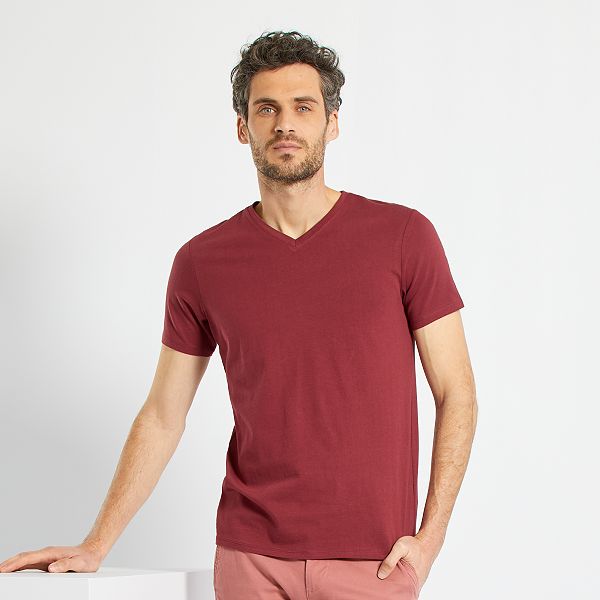 Buy tee shirt bordeaux homme\u003e OFF-71%