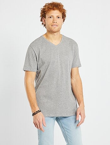 T-shirt coton col V