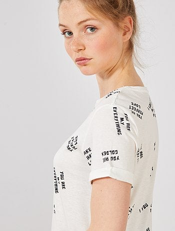 T-shirt coton 'éco-conception' - Kiabi