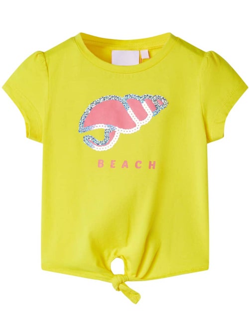 T-shirt coton élasthanne col rond imprimé coquillage pailleté - vidaxl - Kiabi T-shirt coton élasthanne col rond imprimé coquillage pailleté - vidaxl - Kiabi