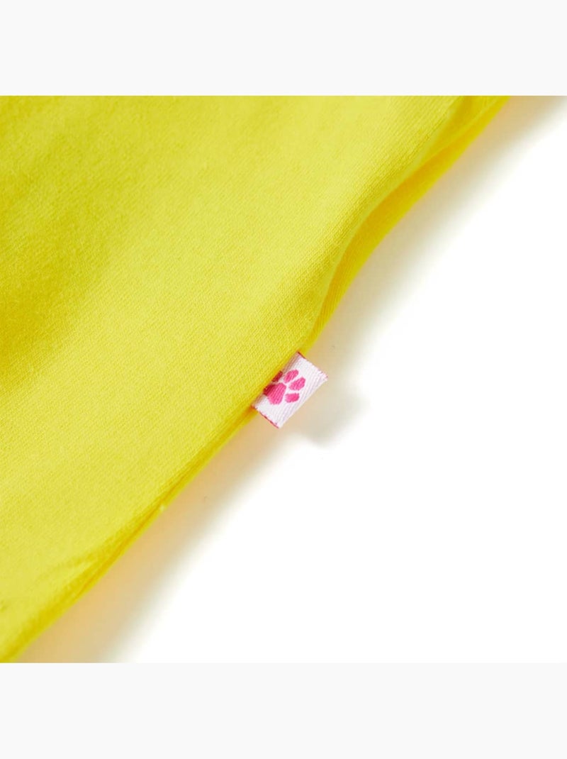 T-shirt coton élasthanne col rond imprimé coquillage pailleté - vidaxl Jaune - Kiabi