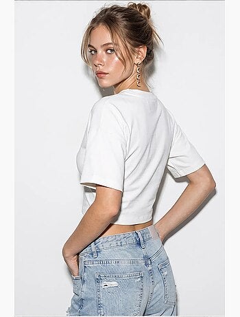 T-shirt coton élasthanne manches courtes lucci