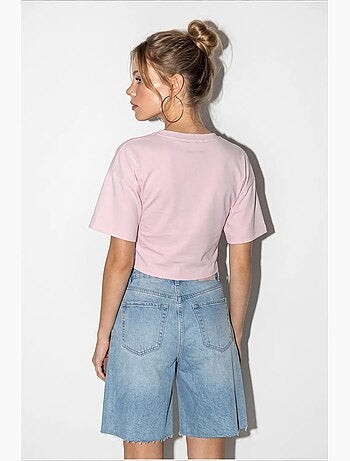 T-shirt coton élasthanne manches courtes lucci